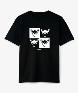 Quadri hyènes ☁️ //  T-shirt Noir 🖤